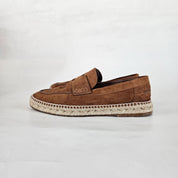 Hermès Brown Espadrille in suede goatskin, 40