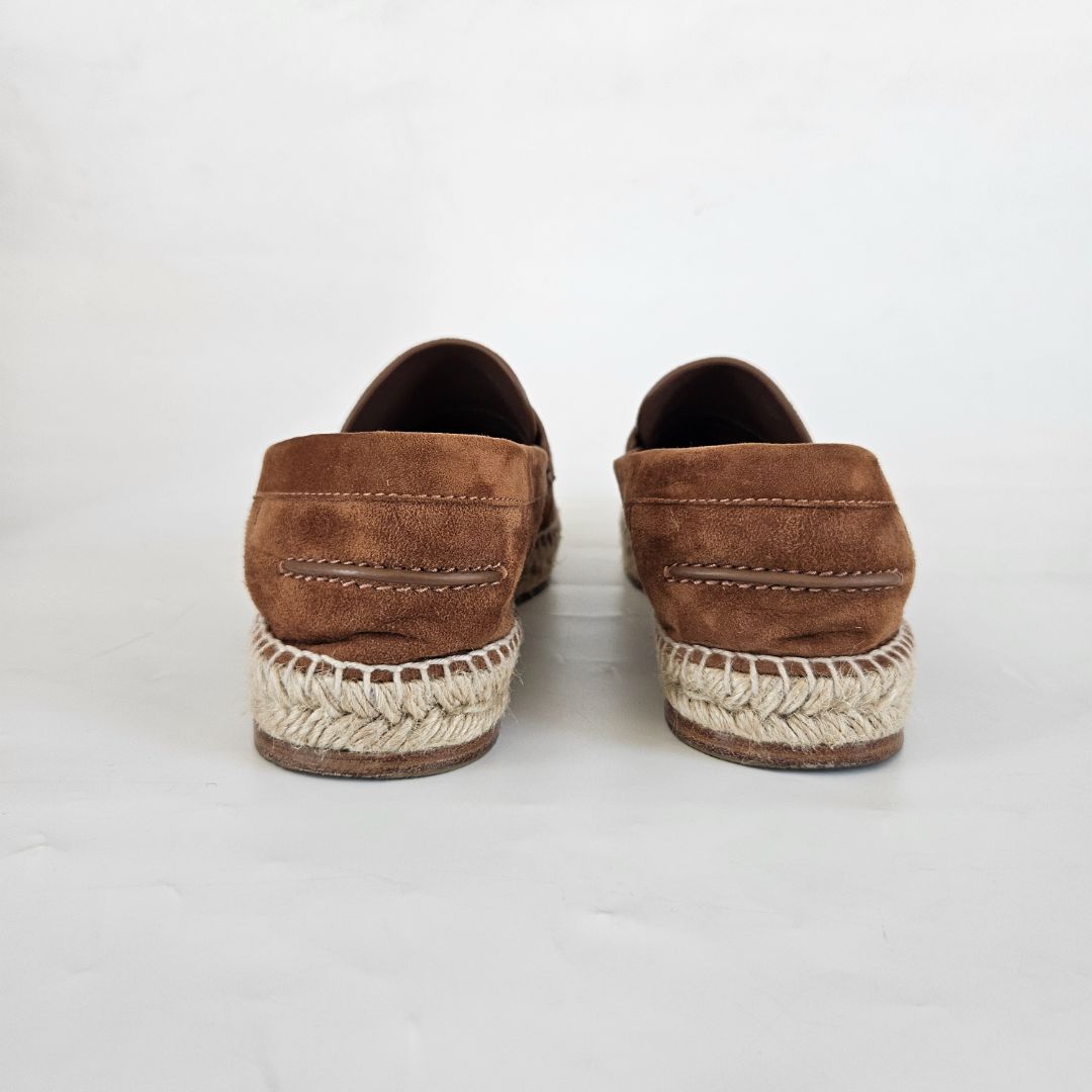 Hermès Brown Espadrille in suede goatskin, 40