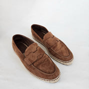 Hermès Brown Espadrille in suede goatskin, 40