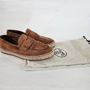 Hermès Brown Espadrille in suede goatskin, 40