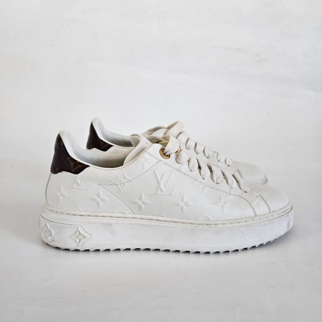 Vuitton White Sneakers Sneaker Time Out Louis Vuitton Womens