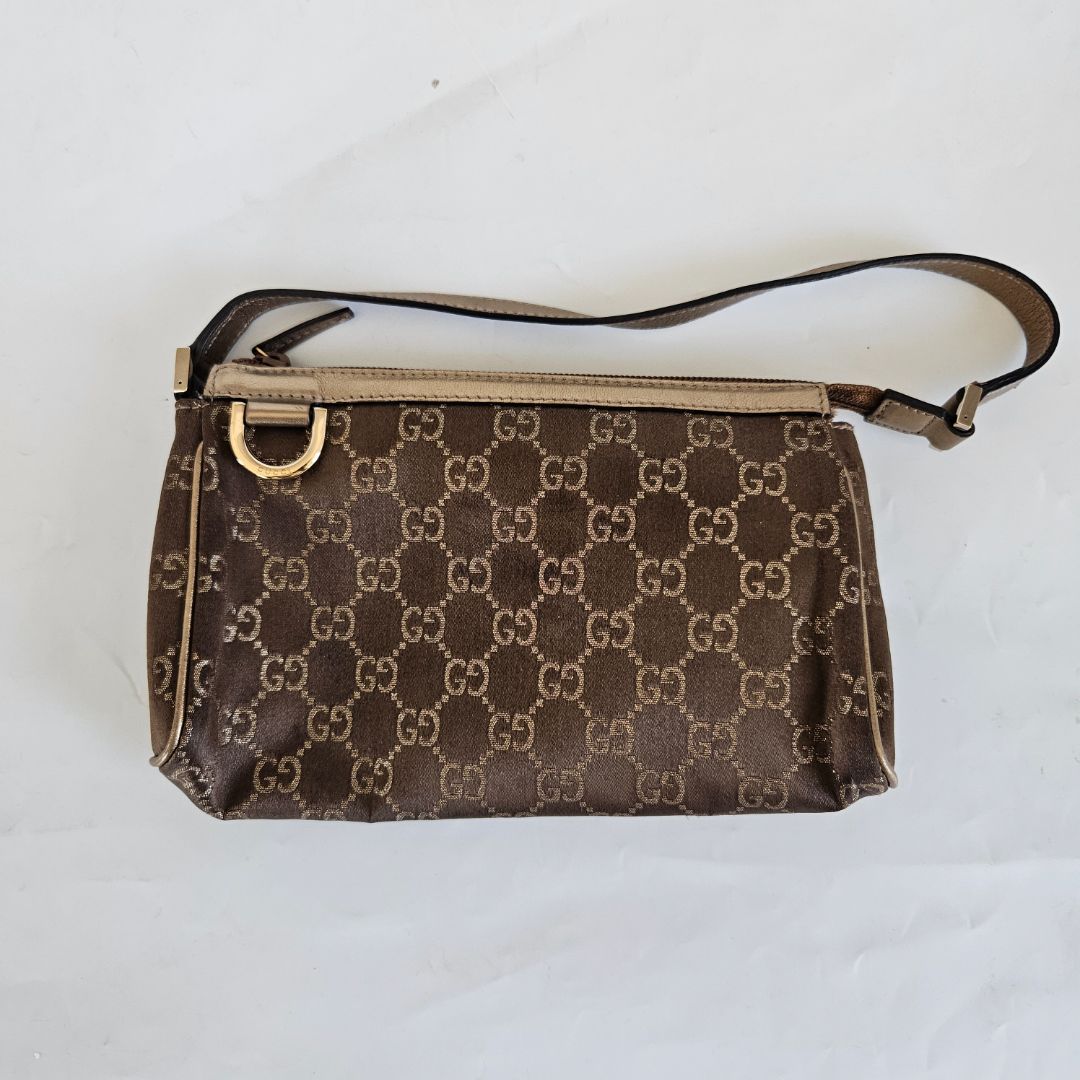 Gucci Bronze Guccissima Pochette Clutch Bag