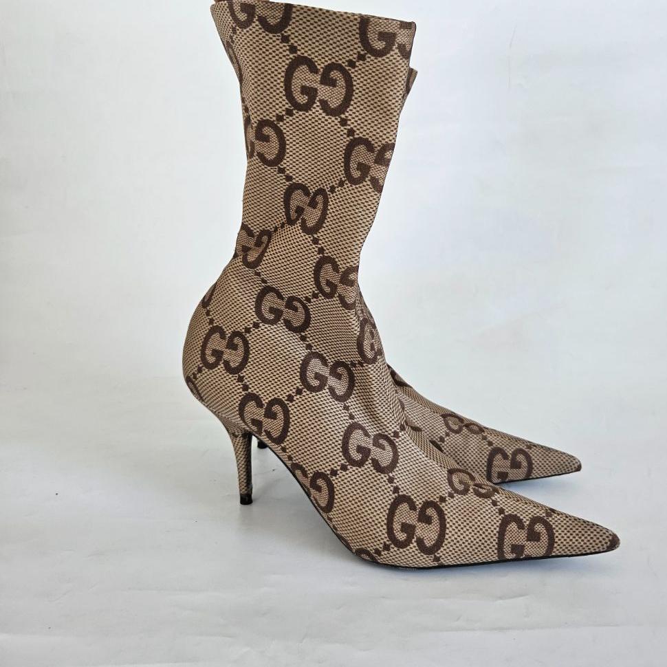 Gucci Hacker Project Knife Middle Boots Camel, 38.5