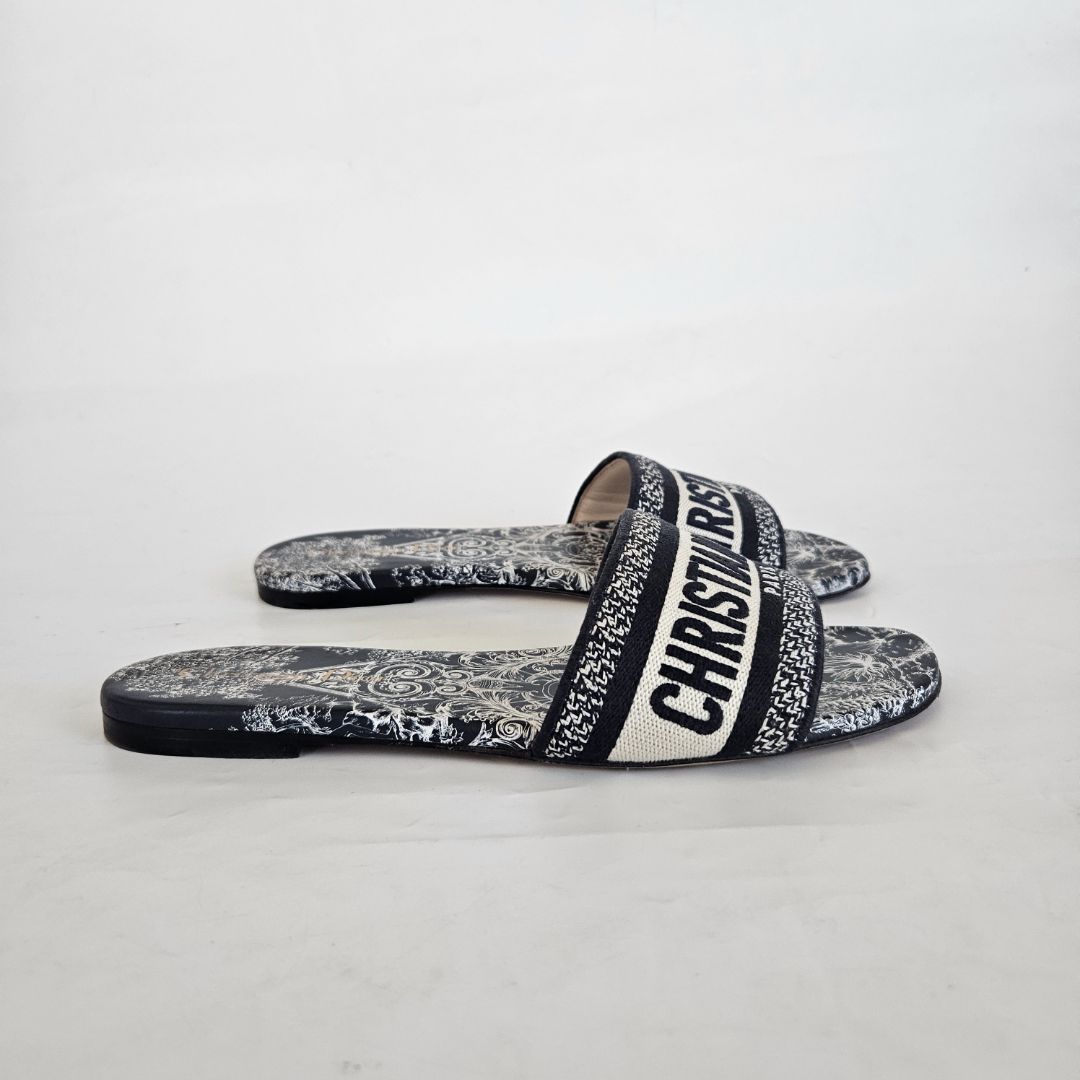Dior Blue Navy Dway Slides, 38 - BOPF | Business of Preloved Fashion