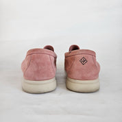 Loro Piana Pink Suede Summer Charm Loafer, 37.5