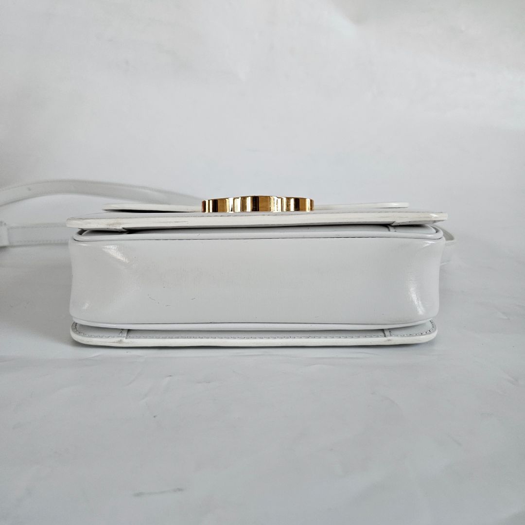 Celine Shiny White Teen Triomphe Bag BOPF Business of Preloved