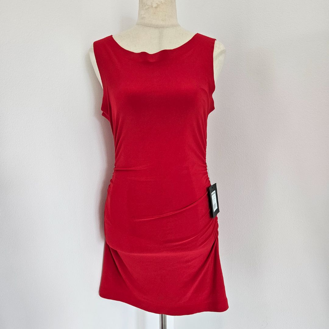 Norma Kamali Ruched stretch-jersey red mini dress - BOPF | Business of Preloved Fashion Norma Kamali Ruched stretch-jersey red mini dress - BOPF | Business of Preloved Fashion
