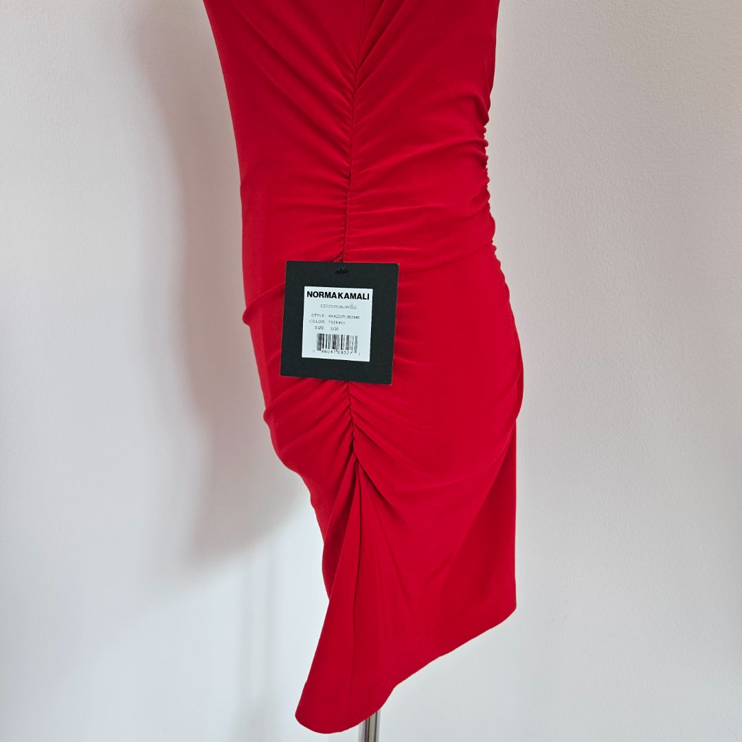 Norma Kamali Ruched stretch-jersey red mini dress - BOPF | Business of Preloved Fashion Norma Kamali Ruched stretch-jersey red mini dress - BOPF | Business of Preloved Fashion