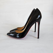 Christian Louboutin Black Patent Leather Pigalle Pumps, 39