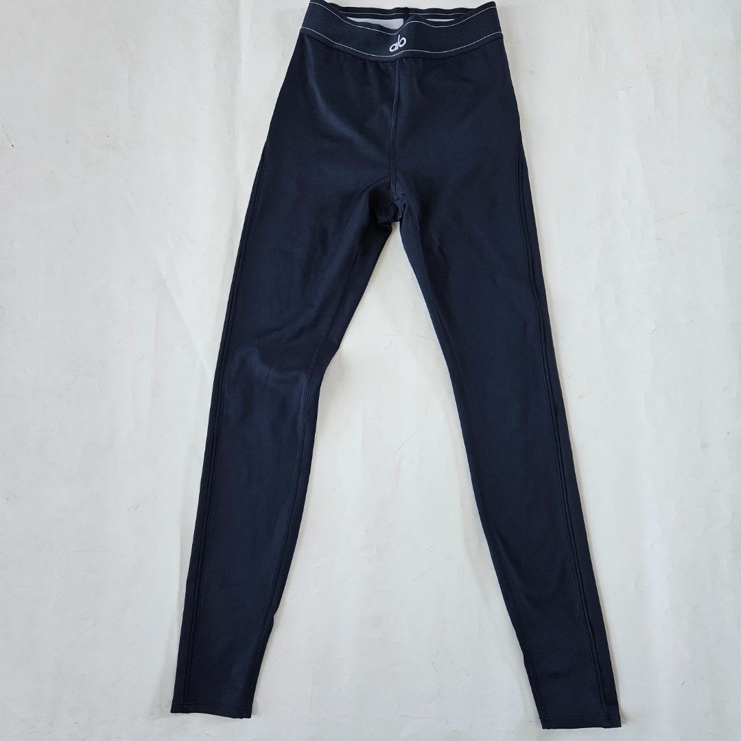 Alo Navy Blue Logo Band Leggings - BOPF | Business of Preloved Fashion