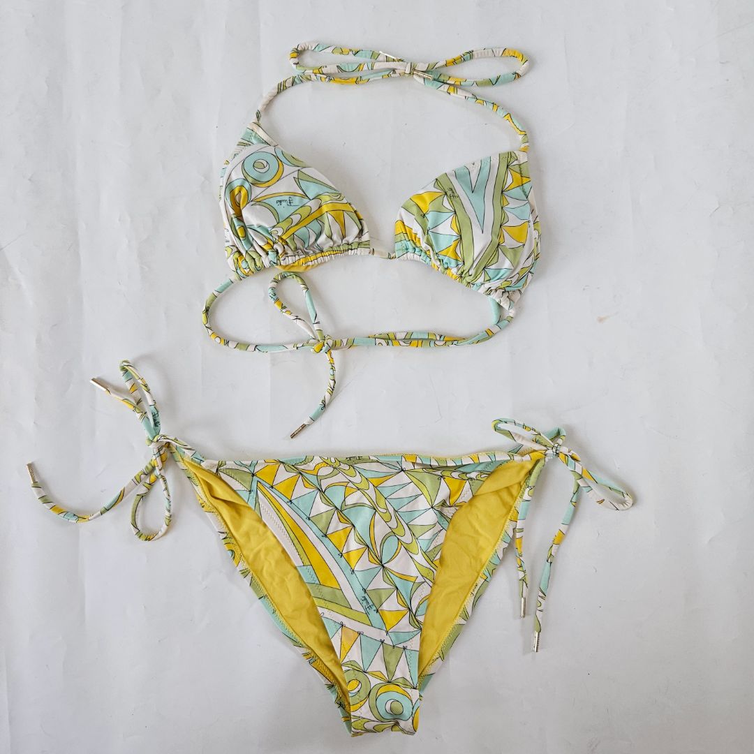 Emilio Pucci Yellow, Green Two Piece Bikini - BOPF | Business of
