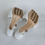 Bottega Veneta White Quilted Leather Lido Slide Sandals, 37.5