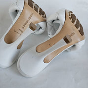 Bottega Veneta White Quilted Leather Lido Slide Sandals, 37.5