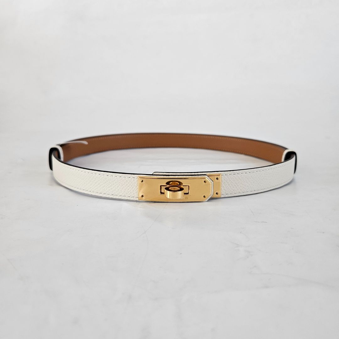 Hermès Kelly Pocket 18 belt, Nata with gold hardware BOPF