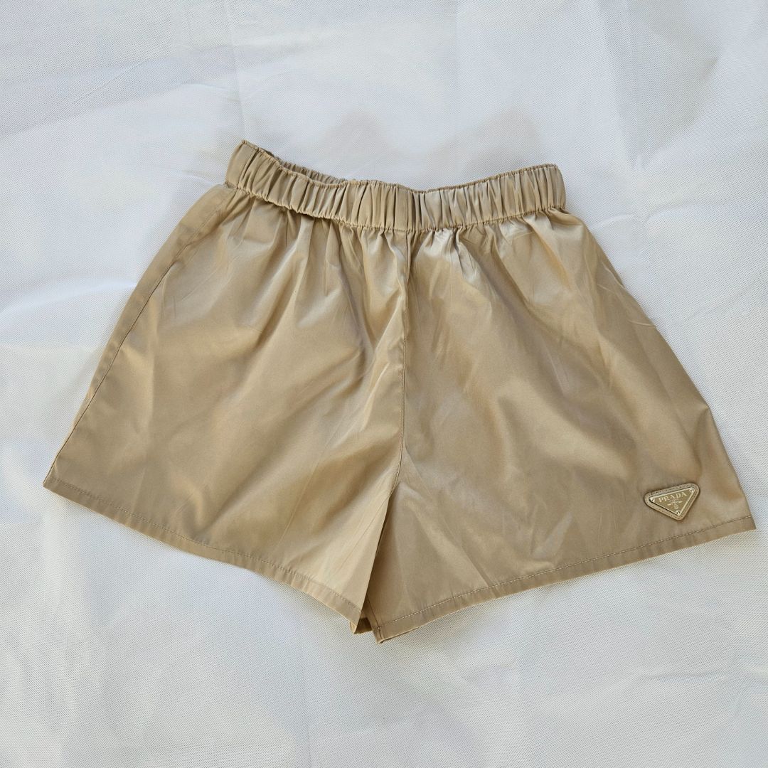 Prada Beige Re-Nylon Shorts - BOPF | Business of Preloved