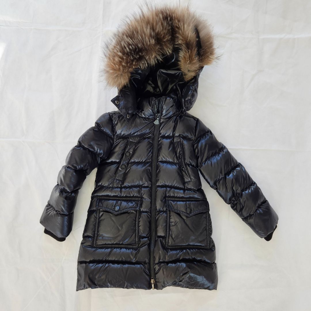 Moncler Black Puffer Fur Hooded Jacket, 5 years - BOPF | Business
