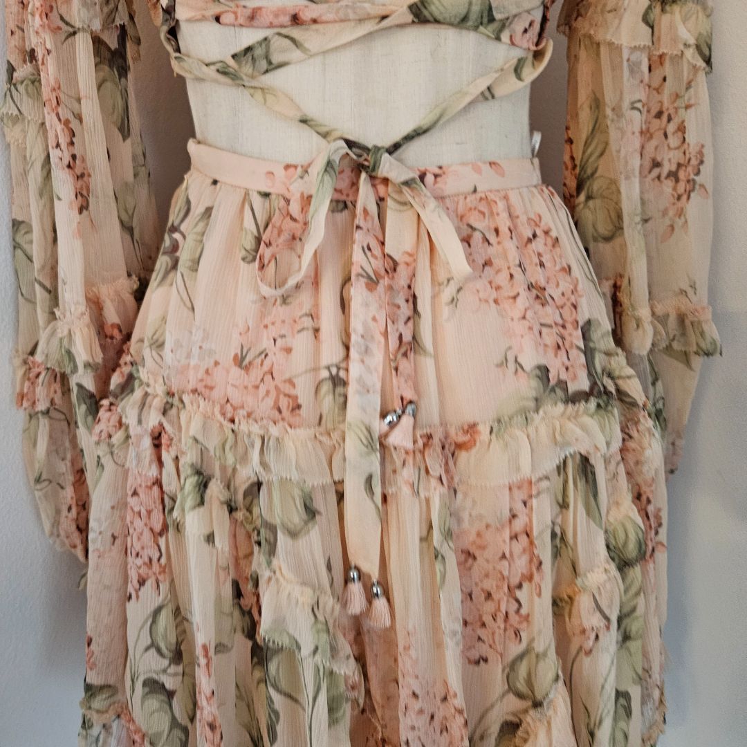 Zimmermann pink floral cut out silk dress - BOPF | Business of Preloved Fashion Zimmermann pink floral cut out silk dress - BOPF | Business of Preloved Fashion