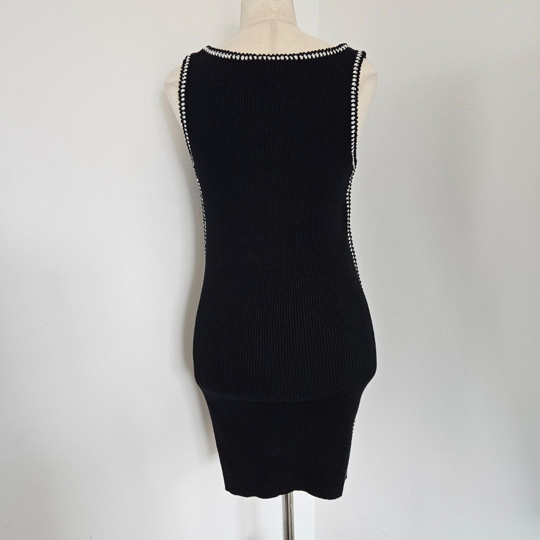 Chanel 2022 Black knit tank mini dress Chanel 2022 Black knit tank mini dress