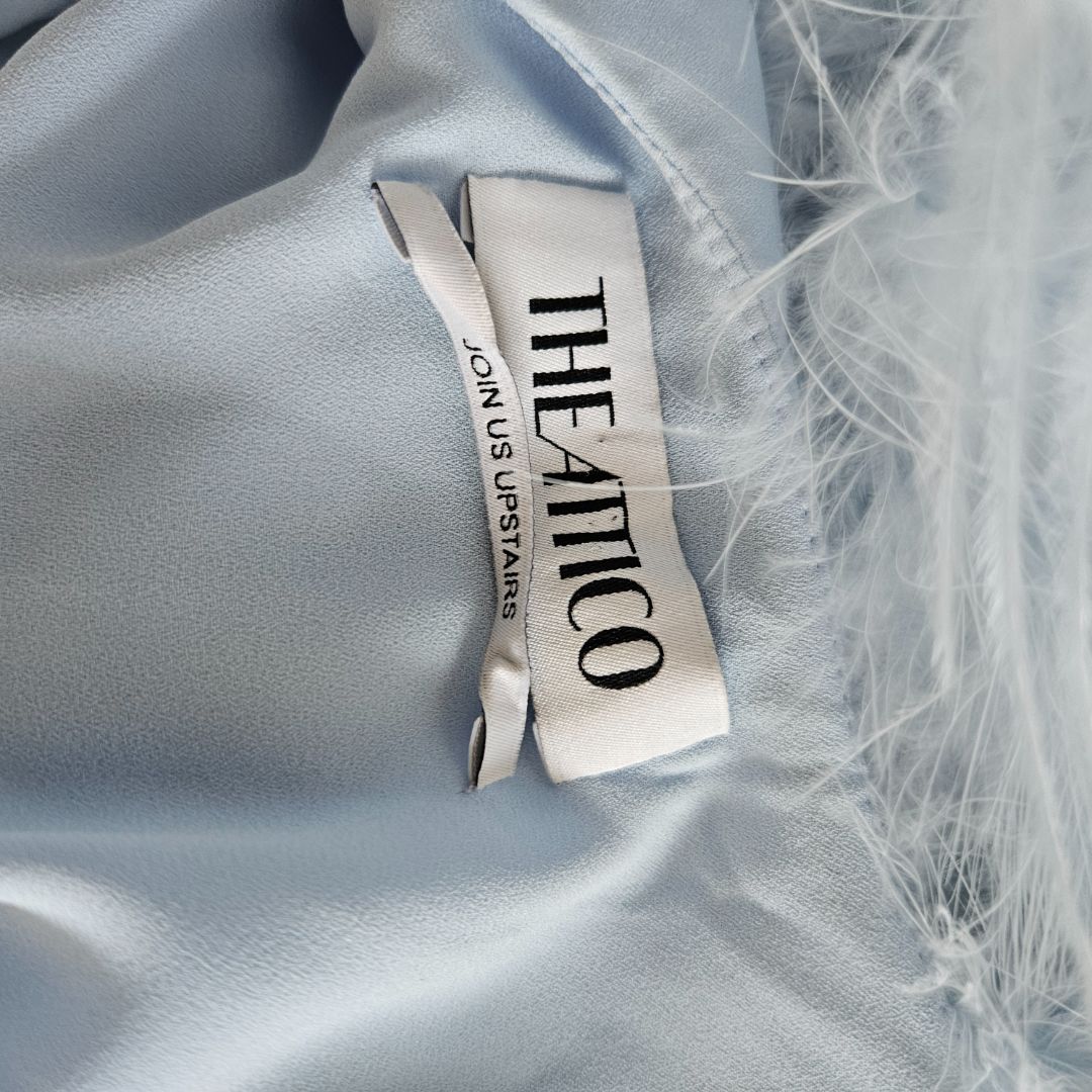 Attico Josephine Feather And Bead-embellished Crepe Halterneck Mini Dr - BOPF | Business of Preloved Fashion Attico Josephine Feather And Bead-embellished Crepe Halterneck Mini Dr - BOPF | Business of Preloved Fashion