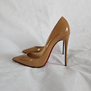 Christian Louboutin Nude Patent Leather So Kate Pumps, 37.5