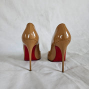Christian Louboutin Nude Patent Leather So Kate Pumps, 37.5