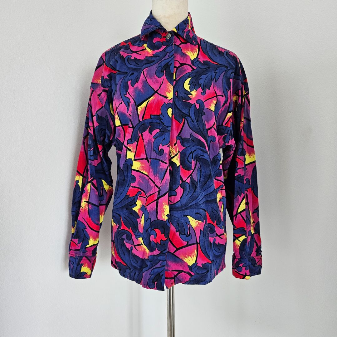 Versace Jeans Couture Printed Button Up Shirt - BOPF