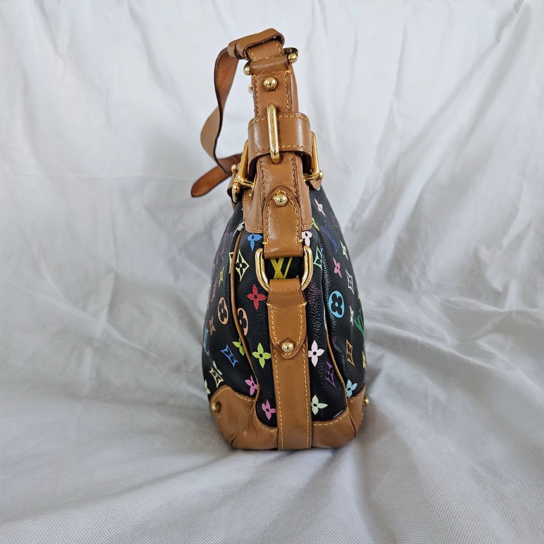 Louis Vuitton x Murakami Black Multicolor Monogram Canvas Greta
