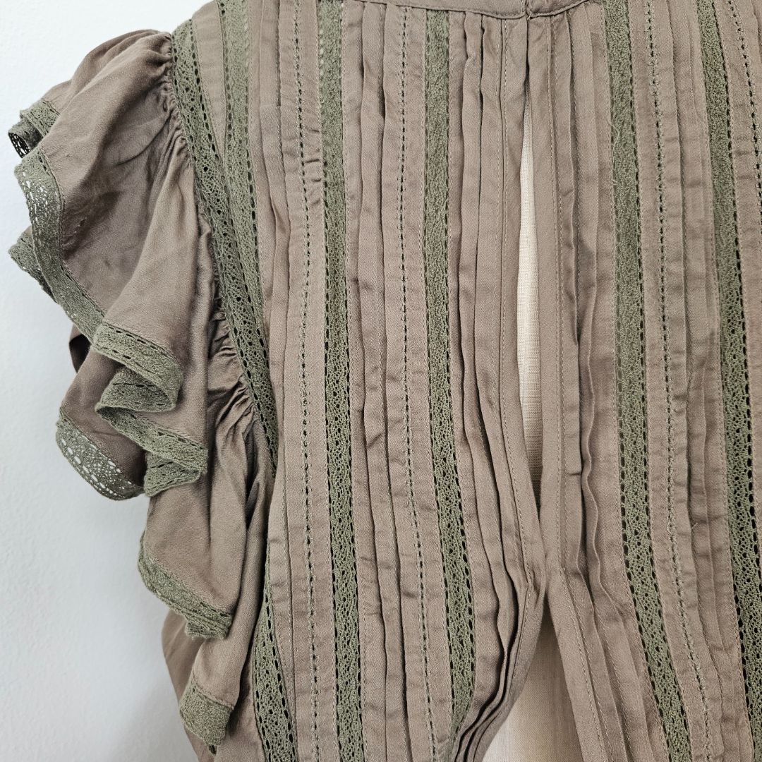 LoveShackFancy Green Tiered Mini Dress - BOPF | Business of Preloved Fashion LoveShackFancy Green Tiered Mini Dress - BOPF | Business of Preloved Fashion