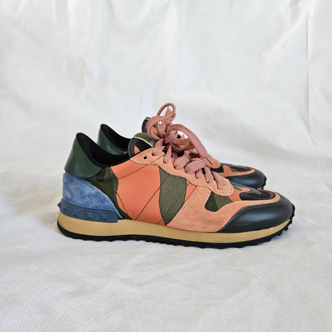 Valentino Pink Camouflage Sneakers, 37