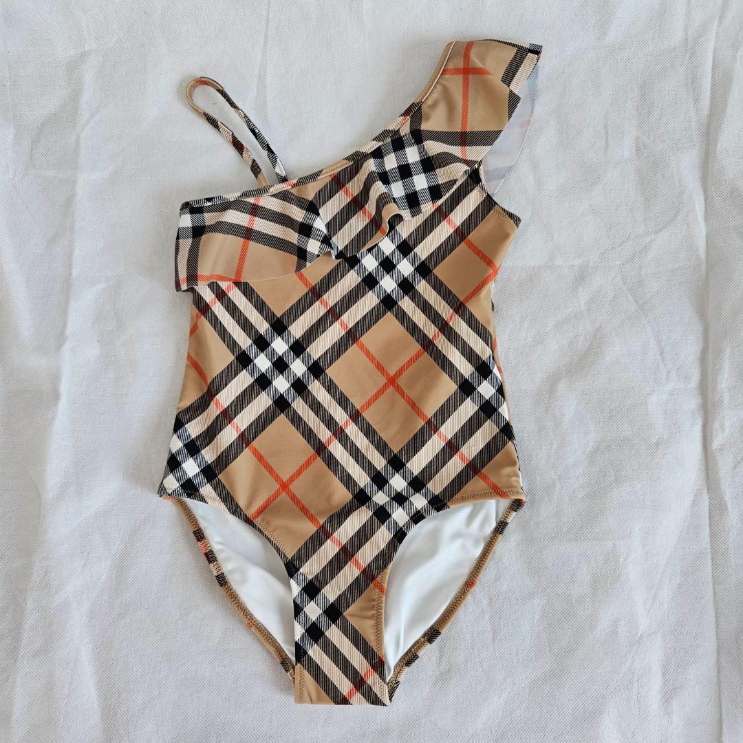Burberry One shoulder childrens swimsuit