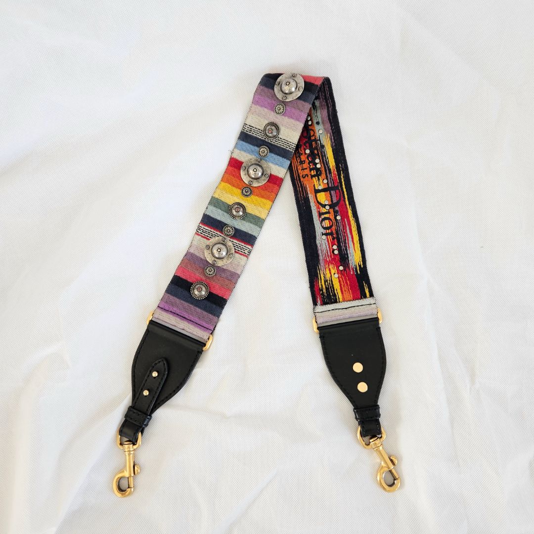 Dior multicolored embroidered strap