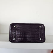 Hermès Birkin 25 Amethyst Crocodile Palladium Hardware