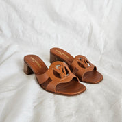 Louis Vuitton Brown Leather Isola Mule,38