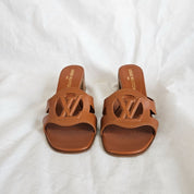 Louis Vuitton Brown Leather Isola Mule,38