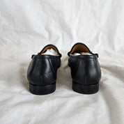 Gucci Black Leather Horsebit Moccasin Loafer Shoes, 12