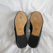 Gucci Black Leather Horsebit Moccasin Loafer Shoes, 12
