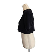 Off-White Rib Knit Black Crop Top