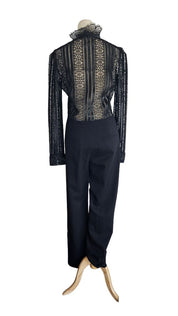 Pinko Black Aberdaron Stretch Lace Jumpsuit
