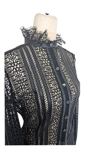 Pinko Black Aberdaron Stretch Lace Jumpsuit
