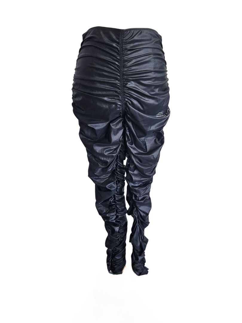 Alexander Wang Black Ruched Long Sleeve Top & Legging Set