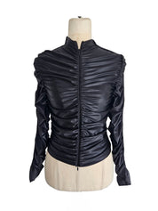 Alexander Wang Black Ruched Long Sleeve Top & Legging Set