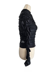 Alexander Wang Black Ruched Long Sleeve Top & Legging Set