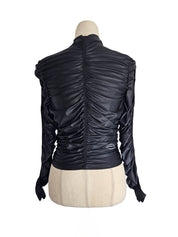 Alexander Wang Black Ruched Long Sleeve Top & Legging Set