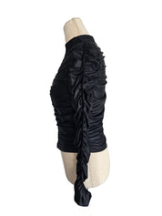 Alexander Wang Black Ruched Long Sleeve Top & Legging Set