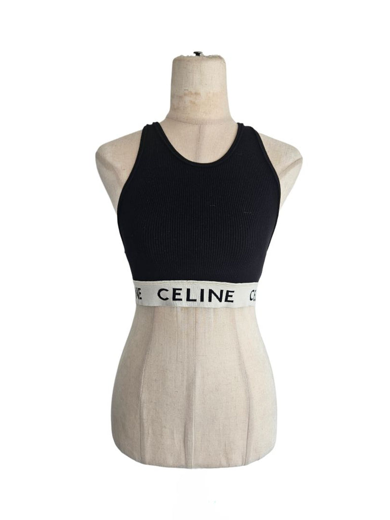 CELINE ブラック リブ タンクトップ XS CELINE - CELINE タンクトップの通販 by @ma_ ✩Room✩｜セリーヌなら