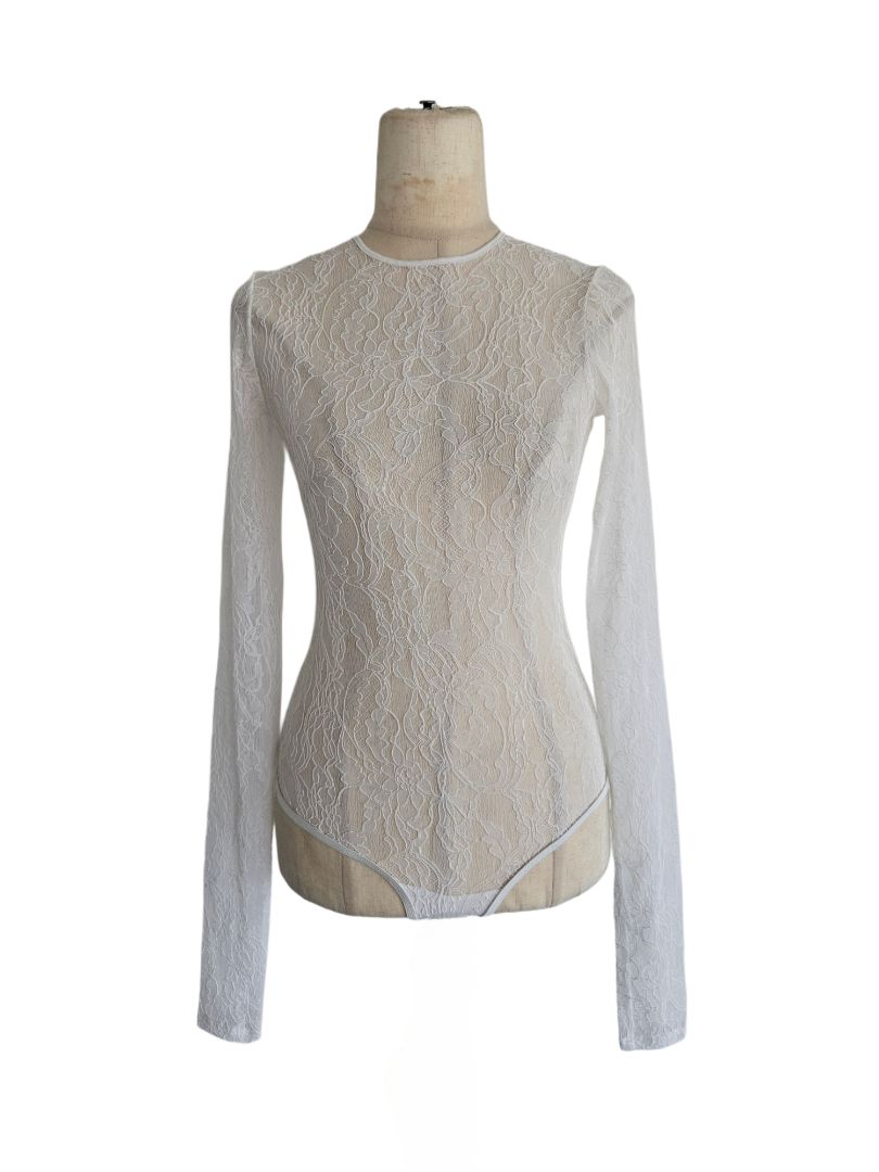Wardrobe White Floral Lace Bodysuit