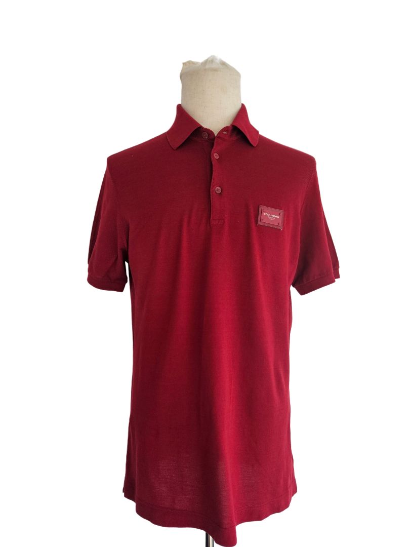 Dolce & Gabbana Red Polo Shirt for men