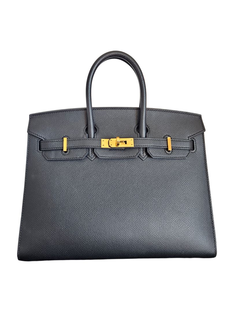 Hermès Black Epsom Sillier Leather Birkin 25 Bag GHW