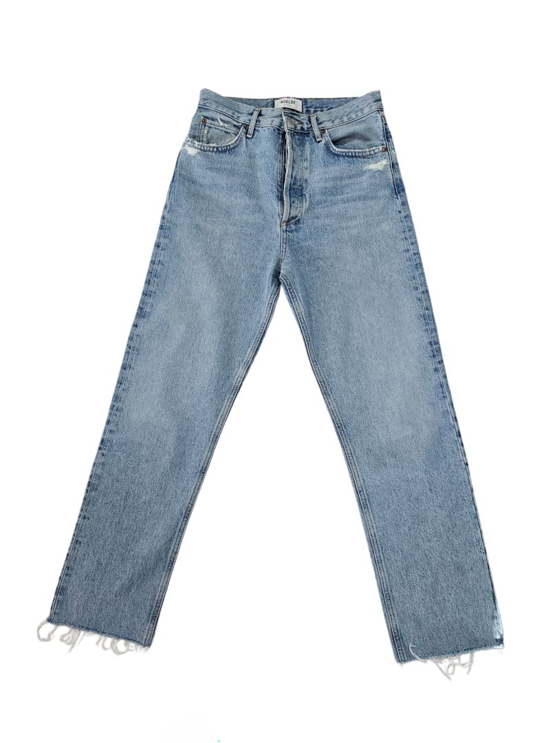 Agolde Light Blue Straight Cut Denim Jeans