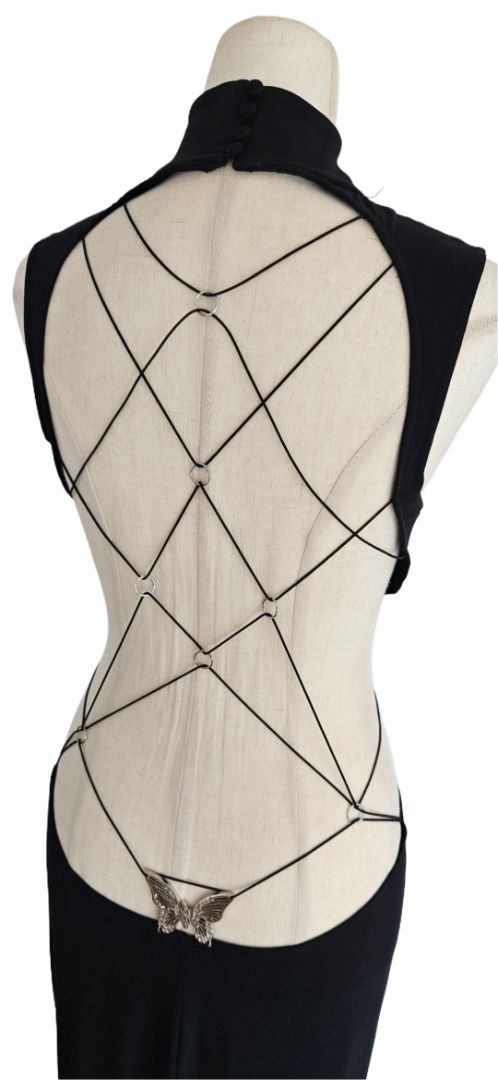 I Am Gia Black Criss Cross Detail Back Dress - BOPF | Business of Preloved Fashion I Am Gia Black Criss Cross Detail Back Dress - BOPF | Business of Preloved Fashion